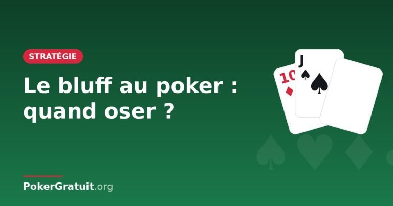 Le bluff au poker : quand et comment bluffer